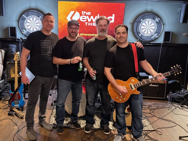 The Rewind Theory, left to right: Chris, Roy, Kevin and Justin